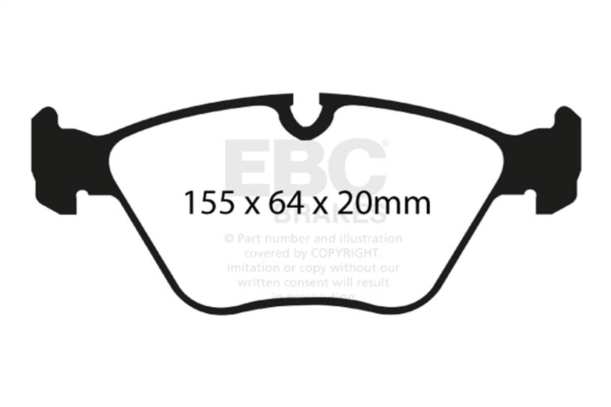 EBC Brakes UD946 EBC 04-06 BMW X3 2.5 (E83) Ultimax2 Front Brake Pads - Fits select 2001-2011 BMW models