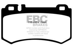EBC Brakes UD984 EBC 06 Mercedes-Benz E55 AMG 5.4 Supercharged (4 Pad Set) Ultimax2 Rear Brake Pads - Fits 2003-2006 Mercedes-Benz CL600, S600