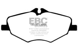 EBC Brakes UD987 EBC 06-09 Mercedes-Benz E320 3.0 TD Ultimax2 Front Brake Pads - Fits 2003-2009 Mercedes-Benz E320, E350