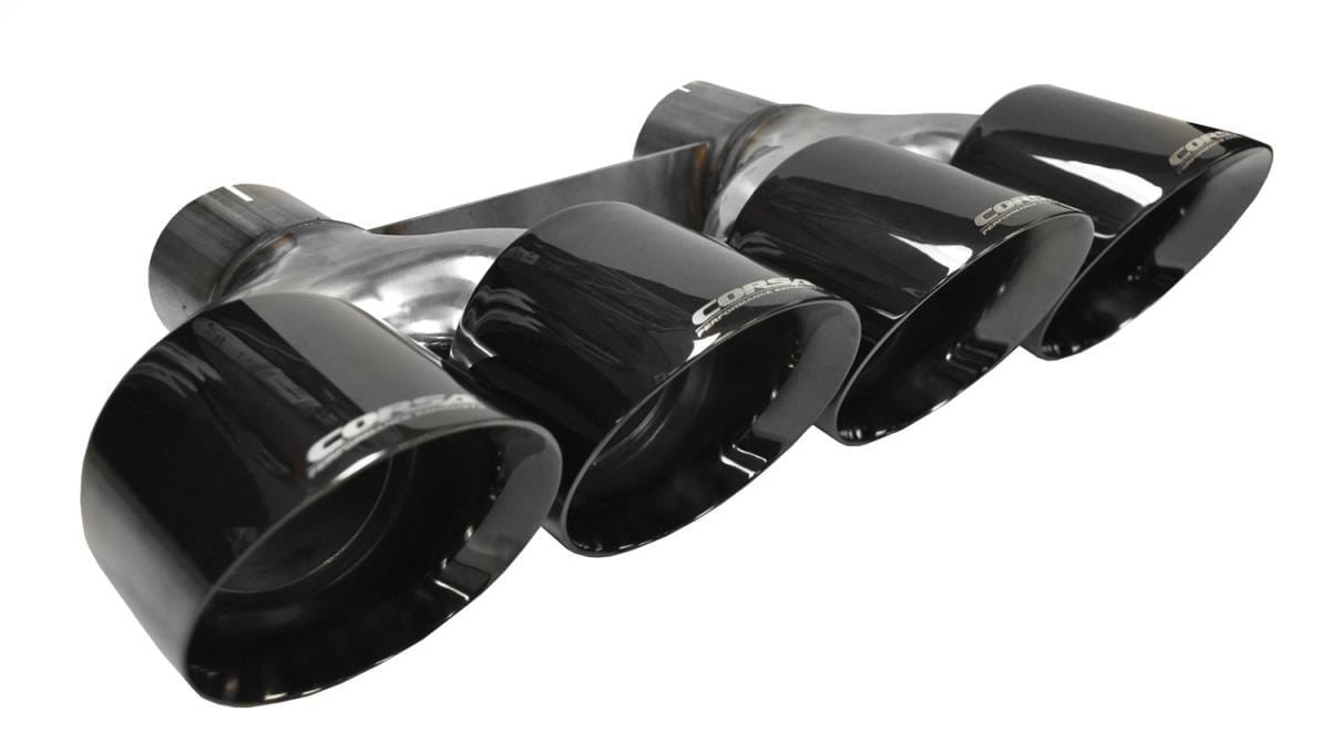 CORSA Performance 14062BLK Corsa 2014-2020 Chevrolet Corvette 6.2L V8 Quad 45in Polished Black Pro-Series Tip Kit