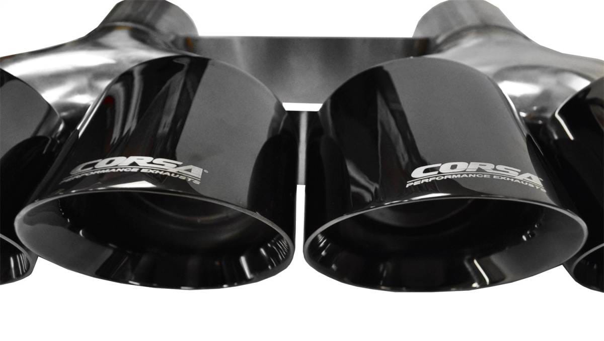 CORSA Performance 14062BLK Corsa 2014-2020 Chevrolet Corvette 6.2L V8 Quad 45in Polished Black Pro-Series Tip Kit thumbnail 5