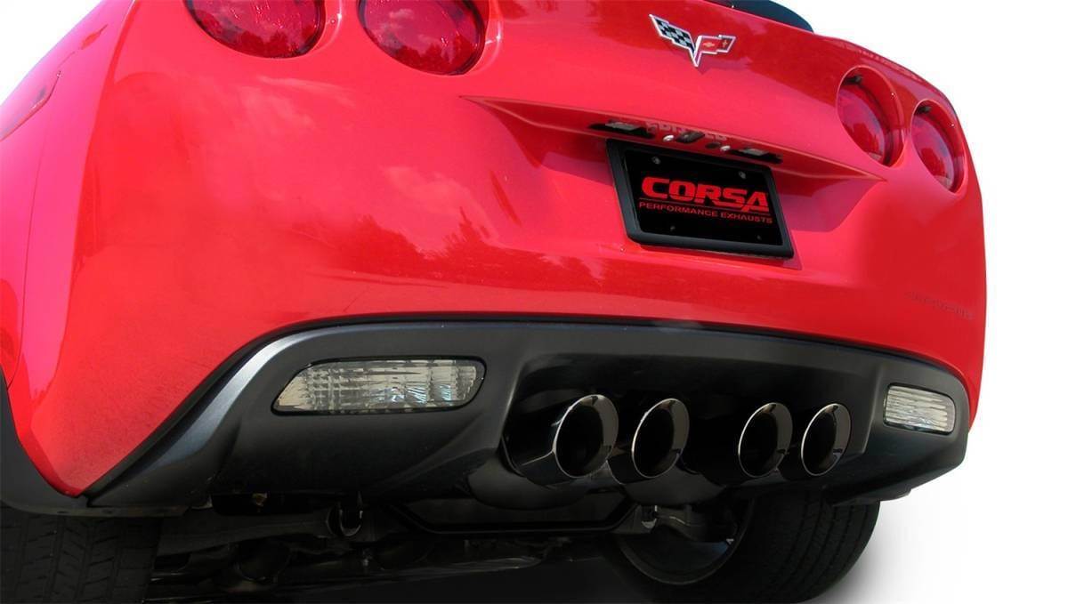 CORSA Performance 14164BLK Corsa 2006-2013 Chevrolet Corvette C6 Z06 7.0L V8 Black Sport Axle-Back Exhaust thumbnail 5