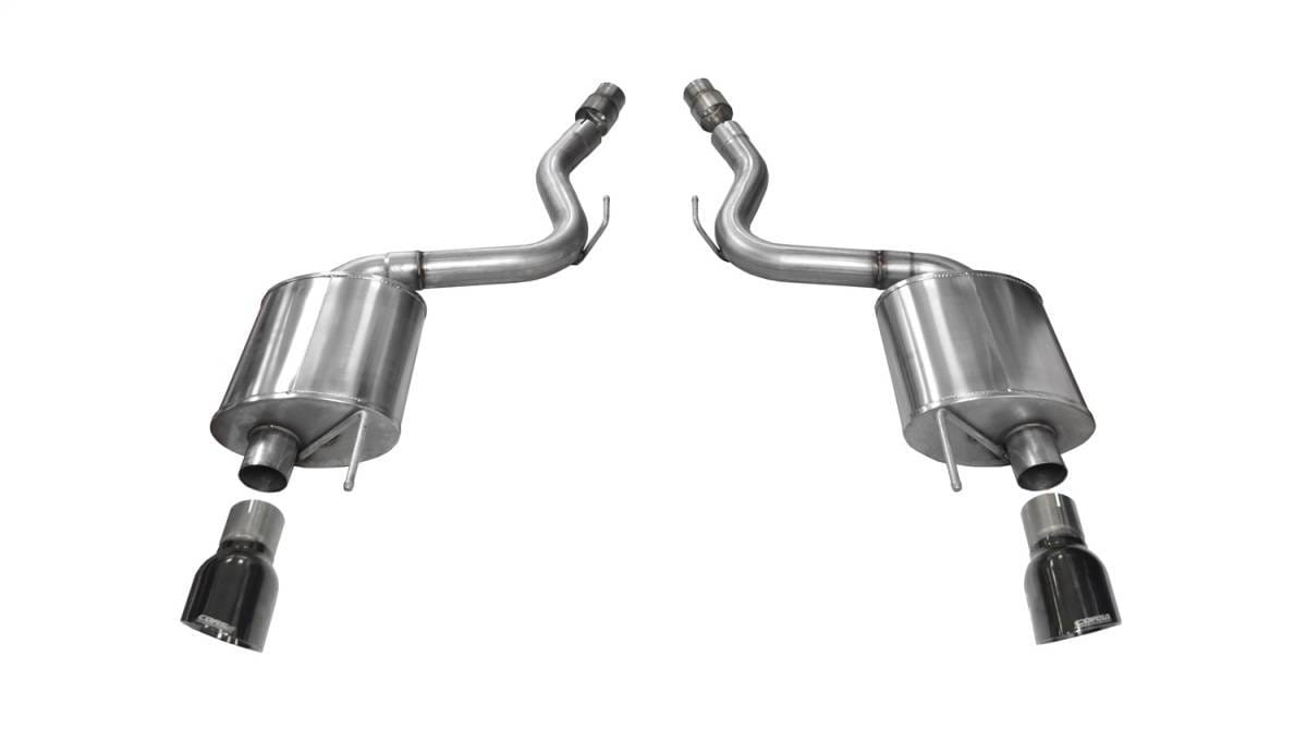CORSA Performance 14329BLK Corsa 2015-2017 Ford Mustang GT 5.0 3in Axle Back Exhaust Black Dual Tips (Touring)