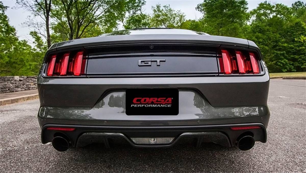 CORSA Performance 14329BLK Corsa 2015-2017 Ford Mustang GT 5.0 3in Axle Back Exhaust Black Dual Tips (Touring) thumbnail 5