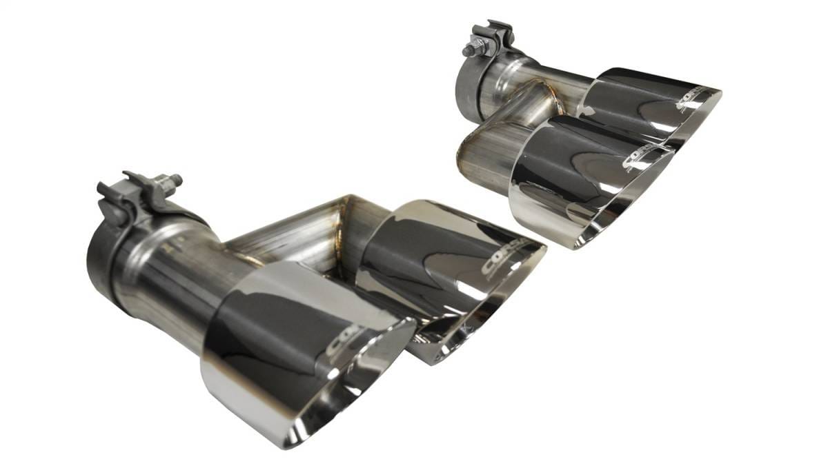 CORSA Performance 14333 Corsa 2015-2017 Ford Mustang GT 5.0 Polish Quad Tips Kit