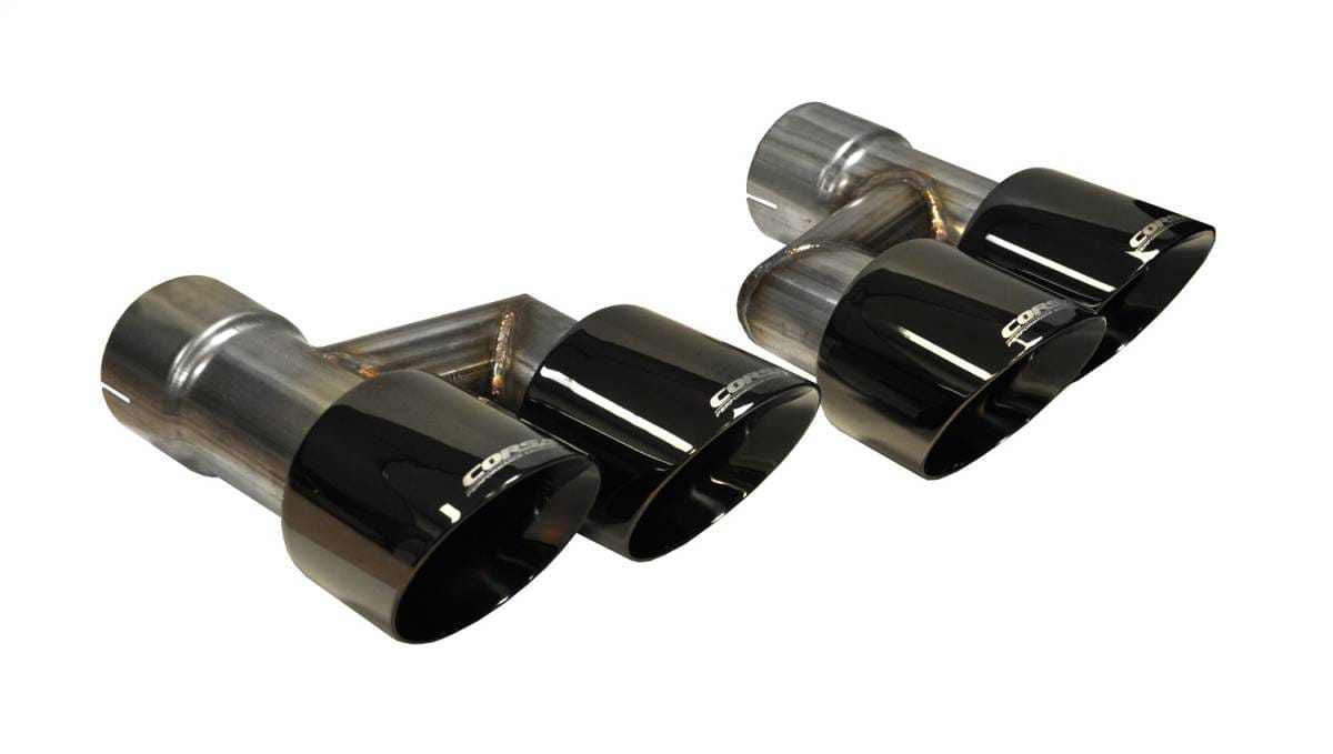 CORSA Performance 14333BLK Corsa 2015-2017 Ford Mustang GT 5.0 Black Quad Tips Kit