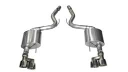 CORSA Performance 14334 Corsa 2015-2017 Ford Mustang GT 5.0 3in Axle Back Exhaust Polish Quad Tips (Sport)