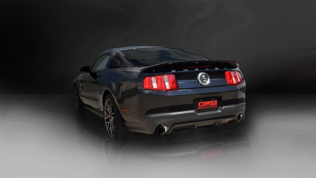 CORSA Performance 14320BLK Corsa 2011-2012 Ford Mustang Shelby GT500 5.4L V8 Sport Axle-Back Exhaust w/ Black Tips thumbnail 3