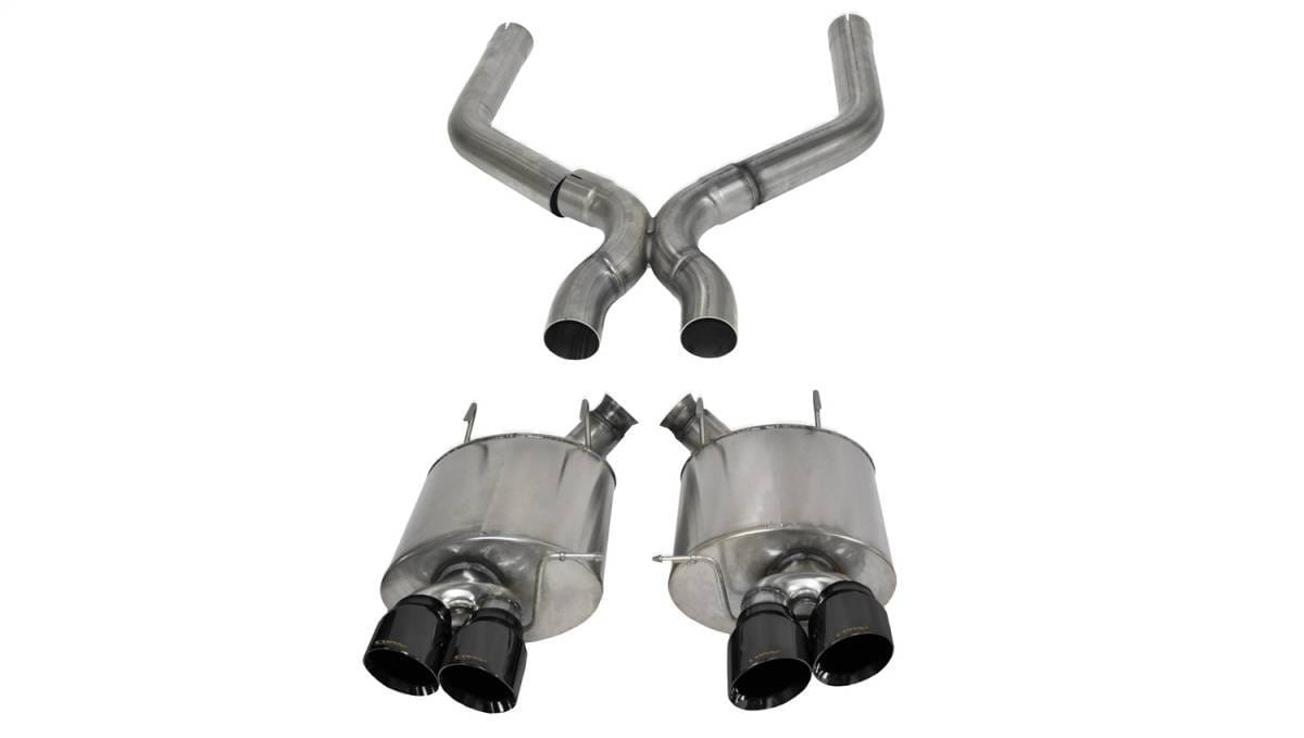 CORSA Performance 14323BLK Corsa 2013-2014 Ford Mustang Shelby GT500 5.8L V8 Black Sport Axle-Back + XO Exhaust