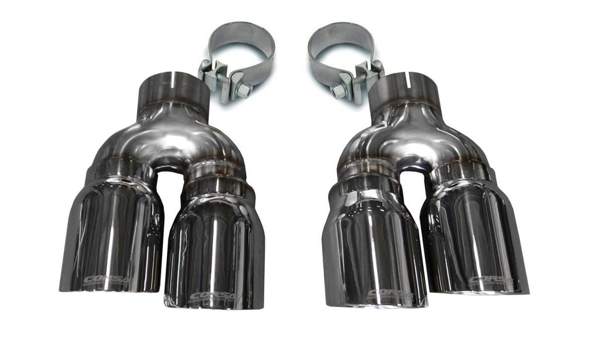 CORSA Performance 14479 Corsa 16-19 Cadillac ATS 3.6T 4in Inlet / 4in Outlet Twin Polished Tip Kit (For Corsa Exhaust Only)