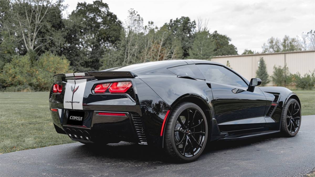 CORSA Performance 14777BLK Corsa 2015-2019 Chevrolet Corvette C7 Z06 6.2L 2.75in Xtreme Axle-Back w/ Dual NPP & Quad Black Tips thumbnail 5