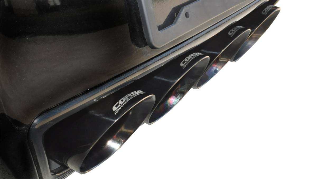 CORSA Performance 14766BLK Corsa 2017-2019 Chevy Corvette Z06 3in Axle Back Exhaust Black Quad 4.5in Tip (Xtreme) thumbnail 3