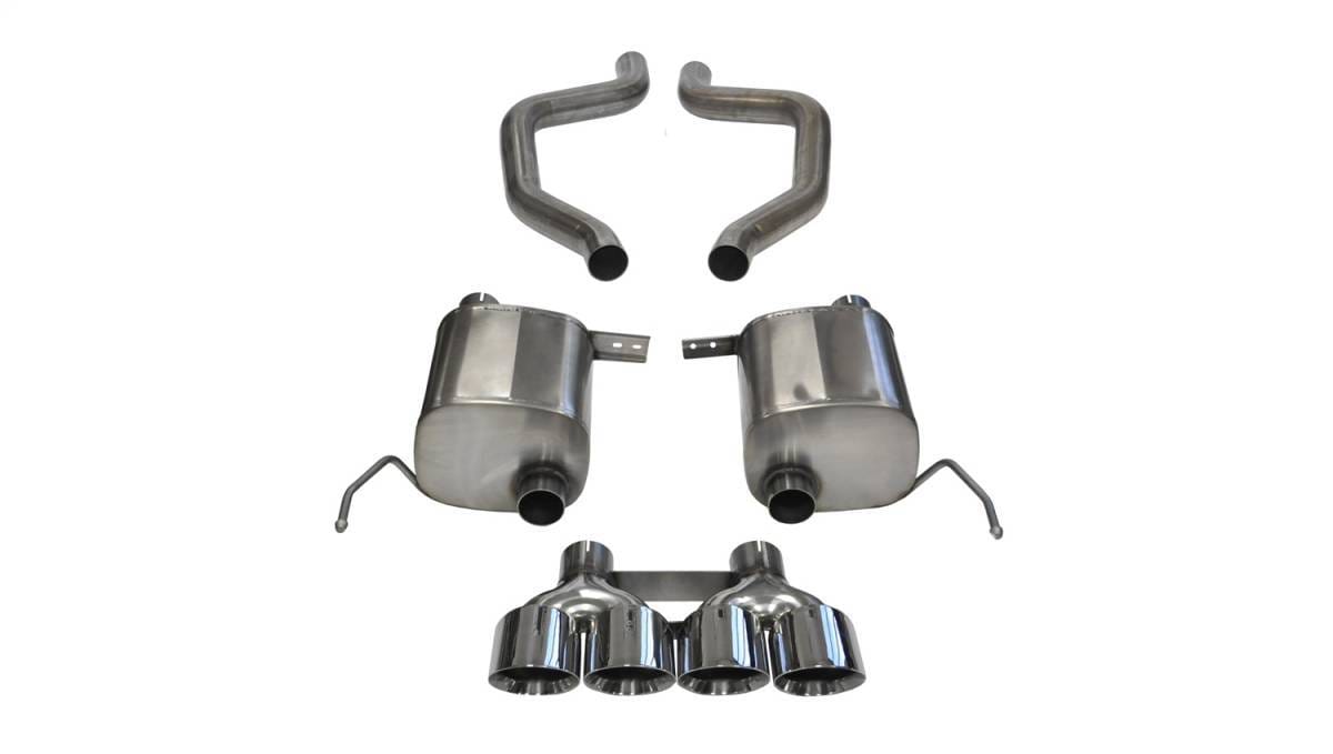 CORSA Performance 14768 Corsa 2017-2019 Corvette Z06 2.75in Axle Back Exhaust Polished Dual Rear Exit Quad 4.5in Tip (Sport)