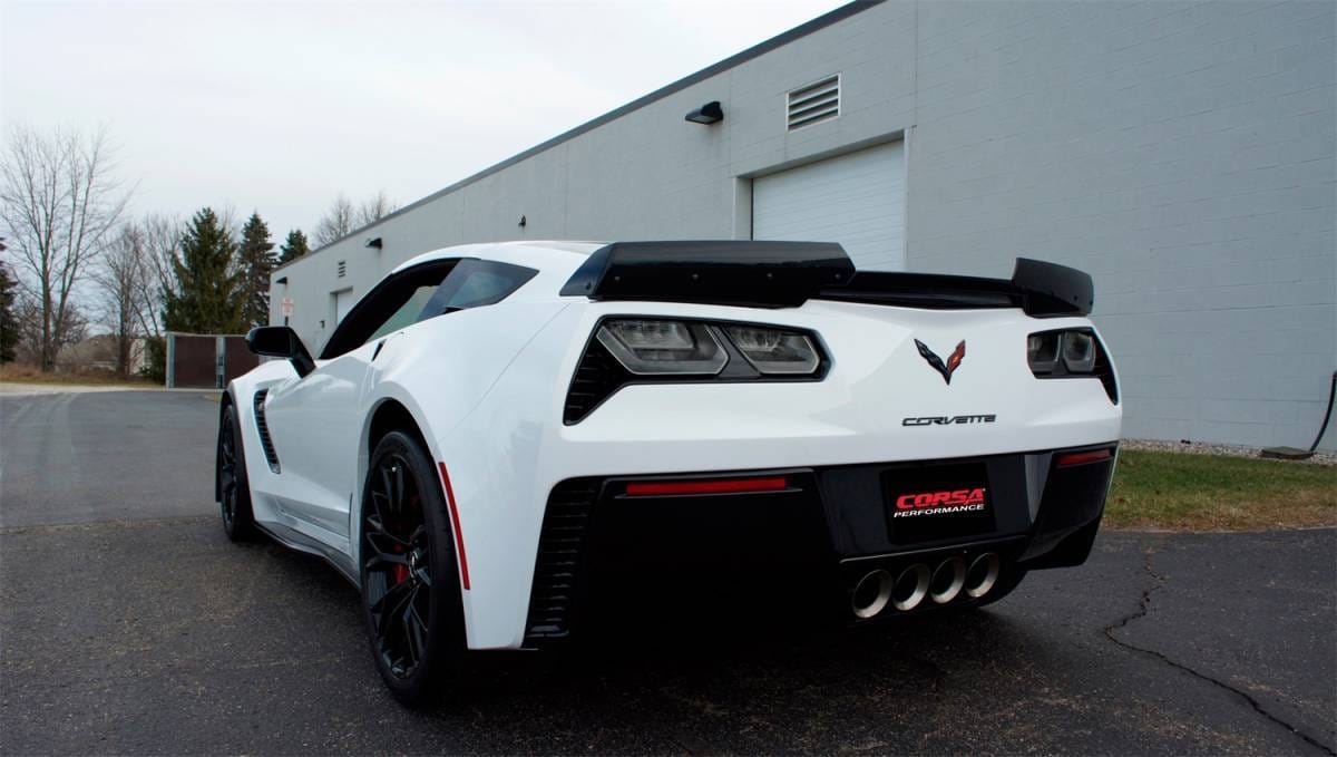 CORSA Performance 14768 Corsa 2017-2019 Corvette Z06 2.75in Axle Back Exhaust Polished Dual Rear Exit Quad 4.5in Tip (Sport) thumbnail 5
