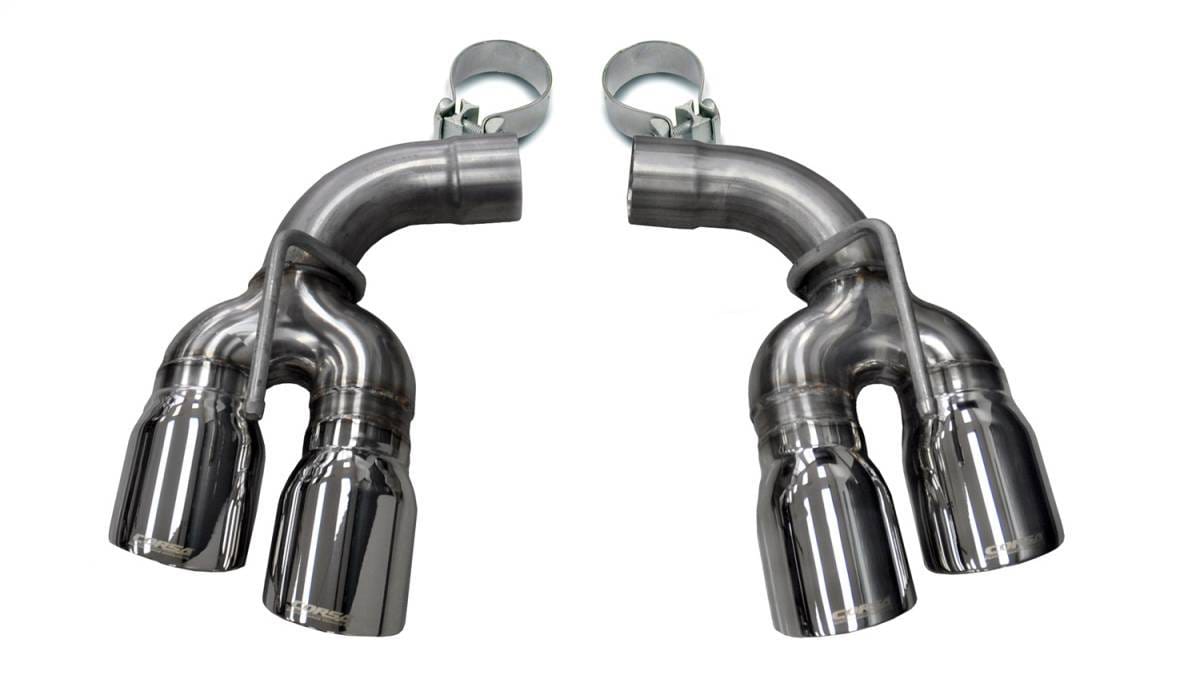 CORSA Performance 14774 Corsa 2017-2024 Chevy Camaro SS 2.75in Inlet / 4in Outlet Polished Tip Kit (For Corsa Exhaust Only)