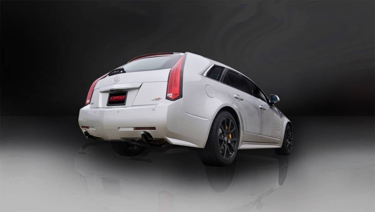 CORSA Performance 14948BLK Corsa 2011-2014 Cadillac CTS Wagon V 6.2L V8 Black Sport Axle-Back Exhaust thumbnail 5
