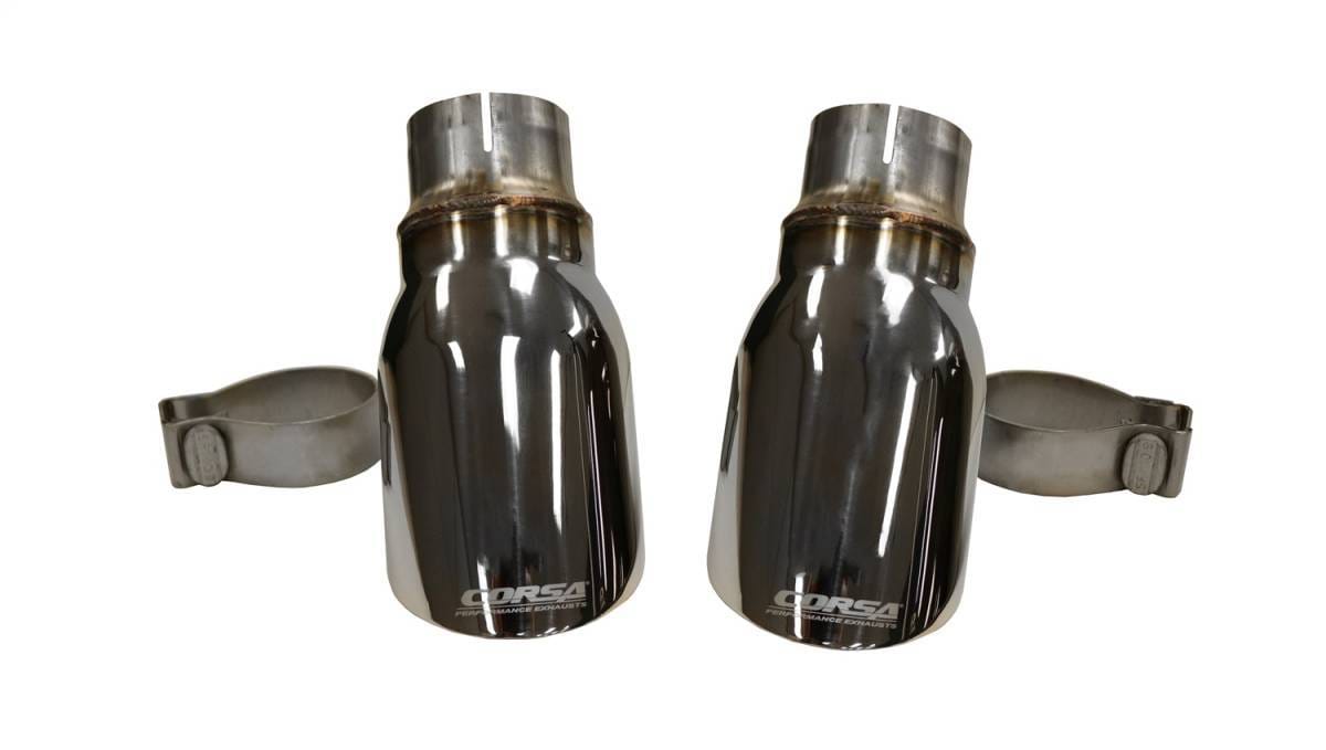 CORSA Performance 14977 Corsa 2015-2016 Dodge Charger R/T w/ Pursuit Valance 2.5in Inlet / 4in Outlet Polished Tip Kit