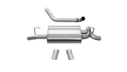 CORSA Performance 21013 Corsa 2018-2025 Jeep Wrangler JL 2.5in Dual Rear Turn Down Exit Sport Axle-Back Exhaust