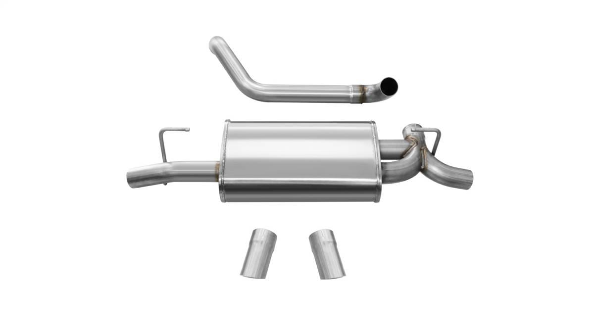CORSA Performance 21013 Corsa 2018-2025 Jeep Wrangler JL 2.5in Dual Rear Turn Down Exit Sport Axle-Back Exhaust