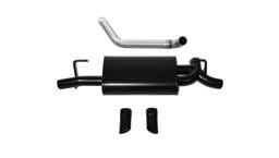 CORSA Performance 21013BLK Corsa 2018-2025 Jeep Wrangler JL 2.5in Dual Rear Turn Down Exit Black Sport Axle-Back Exhaust