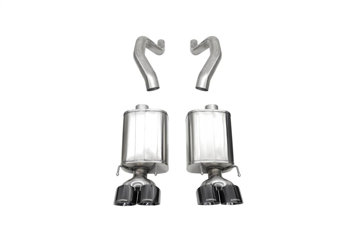 CORSA Performance 21077BLK Corsa 06-13 Chevy Corvette C6 Z06 7.0L / 09-13 ZR1 6.2L Black PVD AxleBack Exhaust w/4.5in Twin Tips