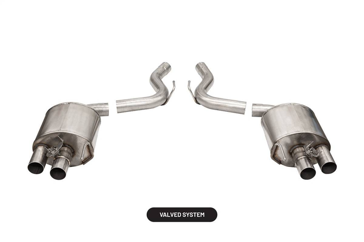 CORSA Performance 21098 Corsa 2015-2020 Ford Mustang GT350/R 5.2L V8 Dual Rear Axle-Back- Stainless Dual Rear Exit