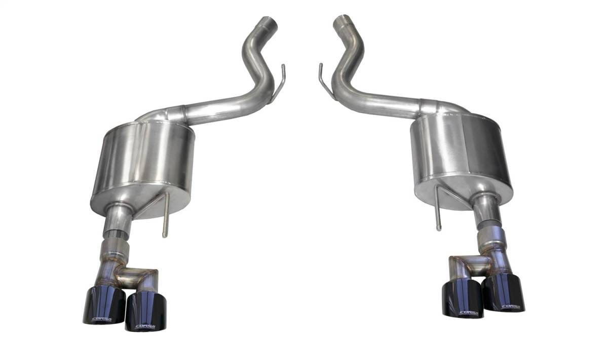 CORSA Performance 21039BLK Corsa 18-23 Ford Mustang 5.0L V8 3in Sport Axle-Back Dual Rear Exit w/ 4in Black PVD Pro-Series Tips