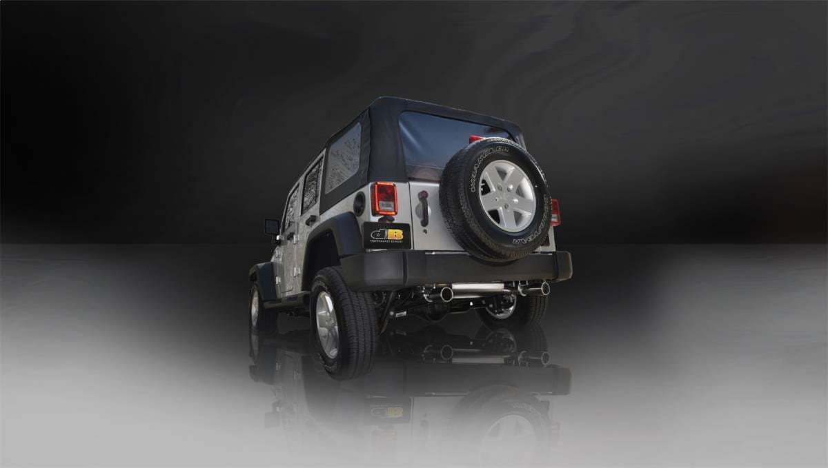 CORSA Performance 24412 Corsa 2007-2011 Jeep Wrangler 3.8L/12-14 Wrangler 3.6L Polished Sport Axle-Back Exhaust thumbnail 5