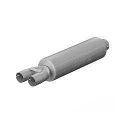 MBRP Exhaust pGP190810 MBRP Universal Muffler 3in Inlet/Dual 2.5in Outlet 30in Length T409 SS Mild Tone (NO DROPSHIP)