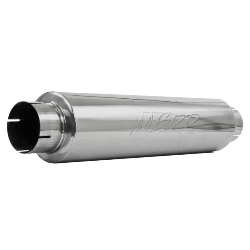 MBRP Exhaust pM1004 MBRP Universal Quiet Tone Muffler 4in Inlet/Outlet 24in Body 6in Dia 30in Overall T304 thumbnail 3