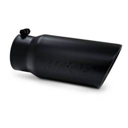 MBRP Exhaust pT5051BLK MBRP Universal Tip 5 O.D. Angled Rolled End 4 inlet 12 length - Black Finish