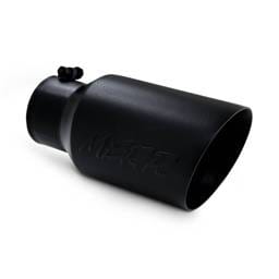 MBRP Exhaust pT5072BLK MBRP Universal Tip 6 O.D. Dual Wall Angled 4 inlet 12 length - Black Finish