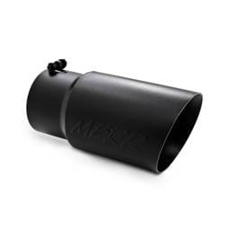 MBRP Exhaust pT5074BLK MBRP Universal Tip 6 O.D. Dual Wall Angled 5 inlet 12 length - Black Finish