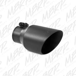 MBRP Exhaust pT5123BLK MBRP Universal 4in OD Dual Wall Angled 2.5in Inlet 8in Length Exhaust Tip - Black