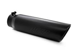 MBRP Exhaust pT5124BLK MBRP Universal 5in OD Angled Rolled End 4in Inlet 18in Length Black Finish Exhaust Tip