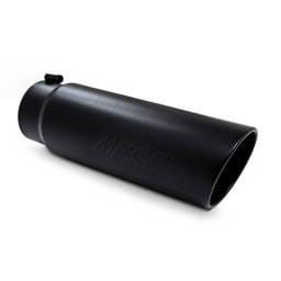 MBRP Exhaust pT5125BLK MBRP Universal Tip 6in OD Angled Rolled End 5in Inlet 18in Length Black Finish Exhaust