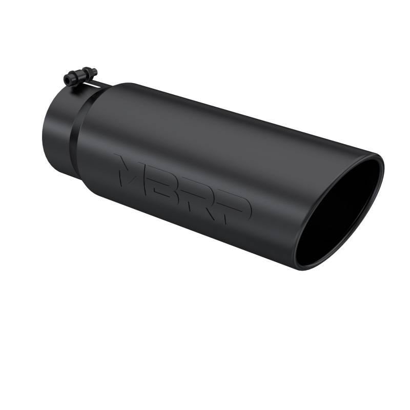 MBRP Exhaust pT5125BLK MBRP Universal Tip 6in OD Angled Rolled End 5in Inlet 18in Length Black Finish Exhaust thumbnail 3