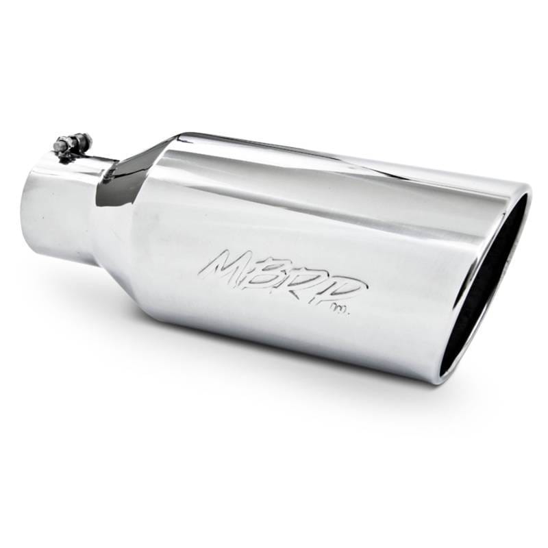 MBRP Exhaust pT5126 MBRP Universal Tip 7inch O.D. Rolled End 4inch inlet 18inch length - T304 (SINGLE TIP)