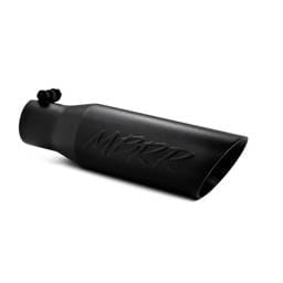 MBRP Exhaust pT5106BLK MBRP Universal Tip 3.5 O.D. Dual Wall Angled 2.5 inlet 12 length - Black Finish