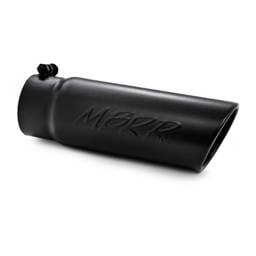 MBRP Exhaust pT5112BLK MBRP Universal Tip 4 O.D. Angled Rolled End 3.5 inlet 10 length- Black Finish