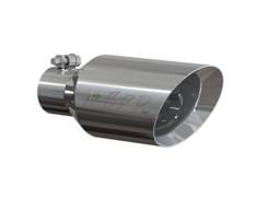 MBRP Exhaust pT5161 MBRP Universal Tip 4.5 O.D. Dual Walled Angled Rolled End 2.5 Inlet 12in Length - T304