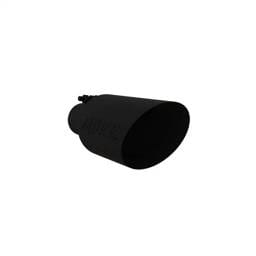 MBRP Exhaust pT5161BLK MBRP Universal Dual Wall Angle Rolled End Tip 4-1/2in OD / 2-1/2in Inlet / 11in Length - Black