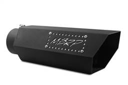 MBRP Exhaust pT5164BLK MBRP Universal Hex Tip 4in Inlet 16in Length w/ Logo - Black Coated