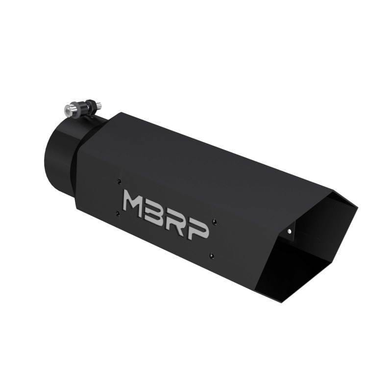 MBRP Exhaust pT5164BLK MBRP Universal Hex Tip 4in Inlet 16in Length w/ Logo - Black Coated thumbnail 3
