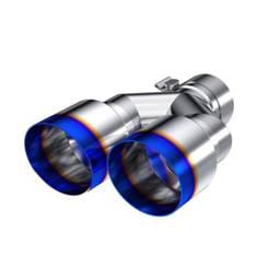 MBRP Exhaust pT5170BE MBRP Universal T304 SS Dual Burnt End Tip 3.5in OD/2.5in Inlet