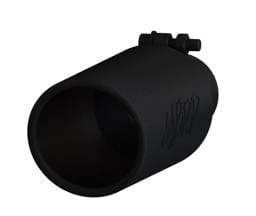 MBRP Exhaust pT5150BLK MBRP Universal Tip 4in O.D. Angled Rolled End 2.5in inlet 12in length Black
