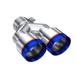 MBRP Exhaust pT5171BE MBRP Burnt End Tip 2.5 ID, Dual 3.5 OD Out, 9.5 length, Single wall 304 Stainless Steel