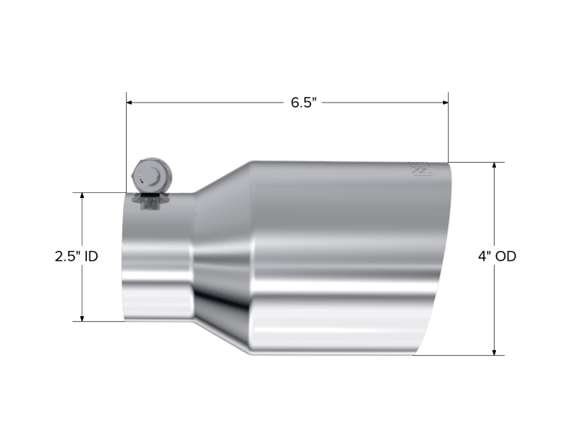 MBRP Exhaust pT5176 MBRP Universal T304 SS Tip 4in OD/2.5in Inlet/6.5in L thumbnail 5