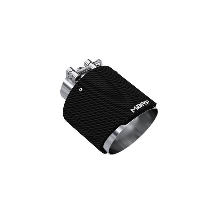 MBRP Exhaust pT5190CF MBRP Universal Carbon Fiber Tip 2.5in ID / 5in OD Out / 6.5in Length Angle Cut Dual Wall