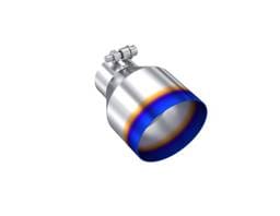 MBRP Exhaust pT5191BE MBRP Universal Burnt SS Tip 2.5in ID / 4.5in OD Out / 6.5in Length Angle Cut Single Wall